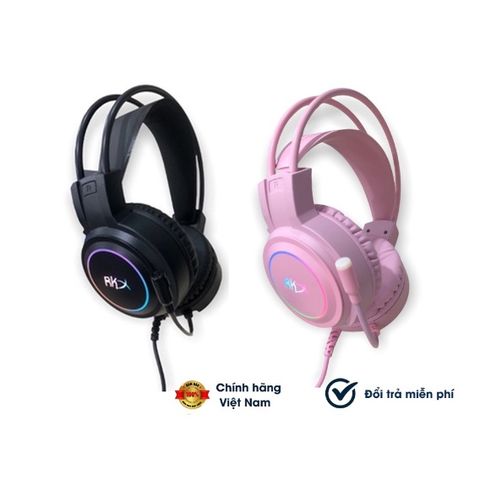  Tai nghe chụp tai RKX 7.1 Gaming Không hộp (Hồng, Đen) 