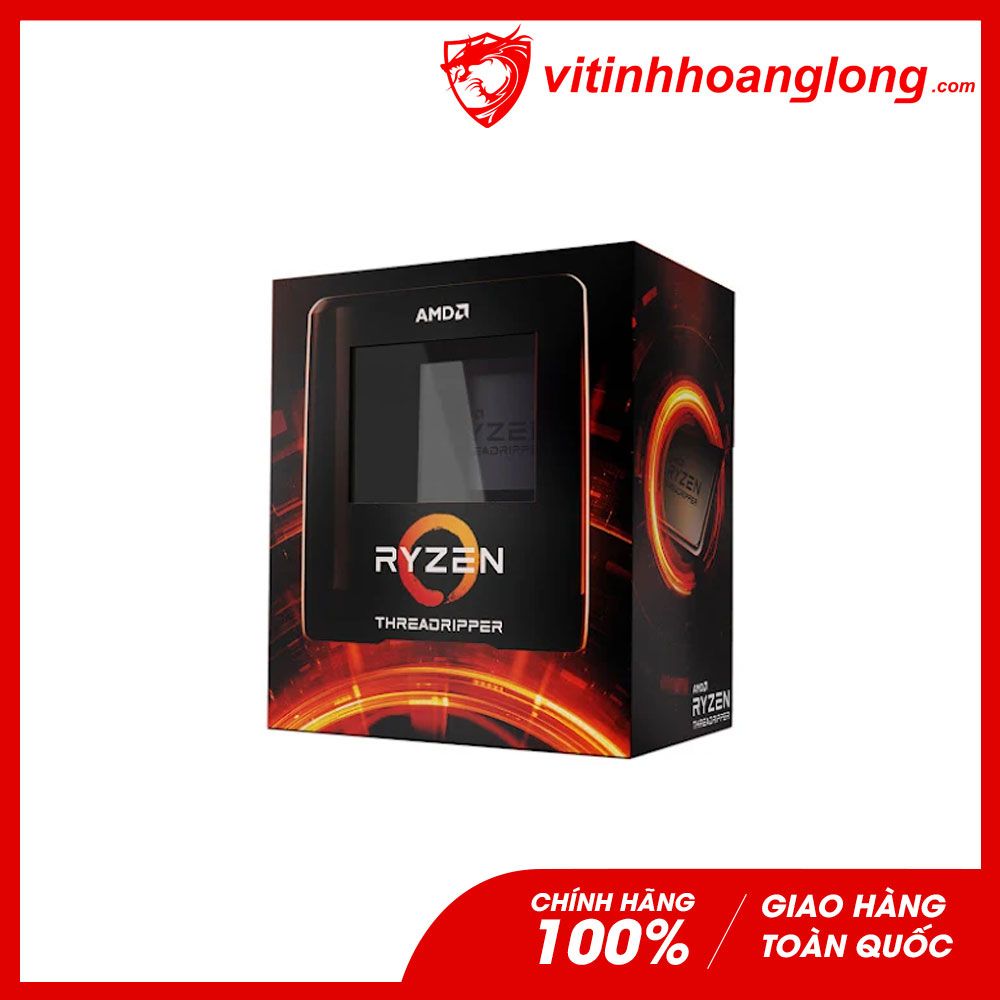 CPU AMD Ryzen Threadripper 3970X ( 3.7 GHz Upto 4.5GHz Max Boost, 32 Nhân 64 Luồng, Cache 144MB, Socket sTRX4, 280W, No Integrated Graphics (Graphic Card Required) )