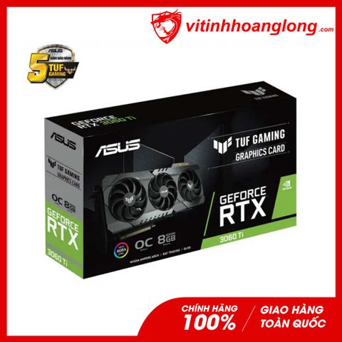  Card màn hình VGA Asus Geforce RTX 3060Ti Tuf Gaming OC 8GB GDDR6X 