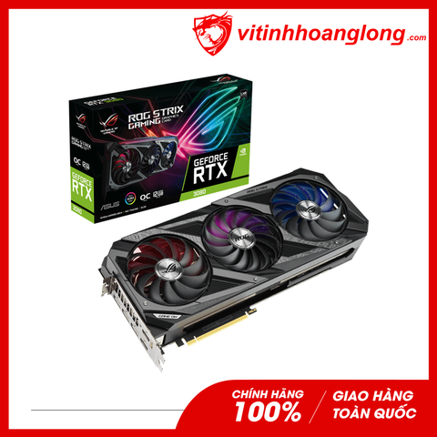  Card màn hình VGA Asus Geforce RTX 3080 Rog Strix OC Edition 12GB GDDR6X 