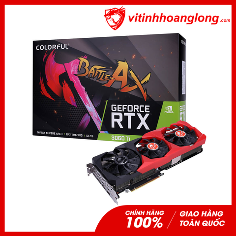  Card màn hình VGA Colorful RTX 3060Ti 8GB GDDR6 NB-V V2 LHR (GeForce RTX 3060 Ti NB LHR-V) 