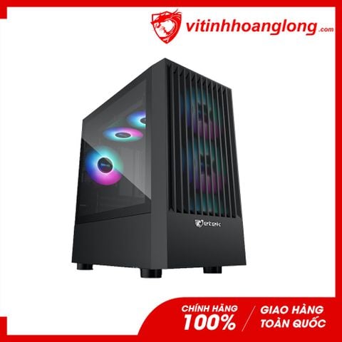  Vỏ Case máy tính Jetek Game - X1 Tặng 3 Fan RGB (Đen) 