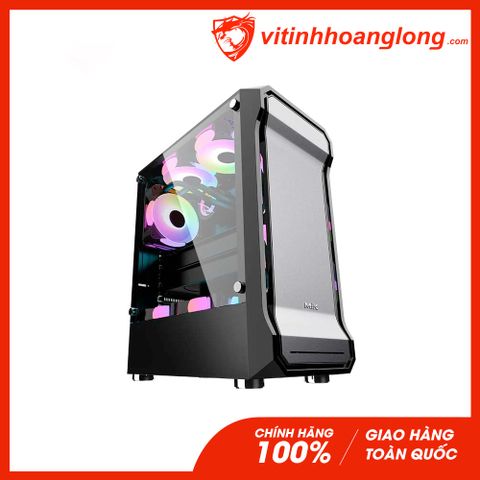  Vỏ Case máy tính Mik AH01 Tempered Glass (Đen) (No Fan) 