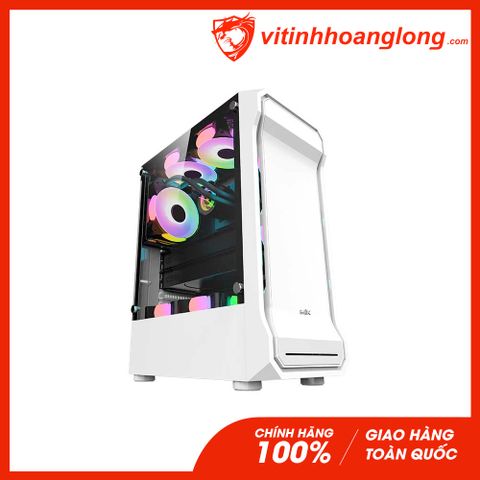  Vỏ Case máy tính Mik AH01 Tempered Glass (Trắng) (No Fan) 