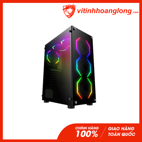  Vỏ Case máy tính Vsp KA-210 Gaming (hai mặt kính cường lực) 