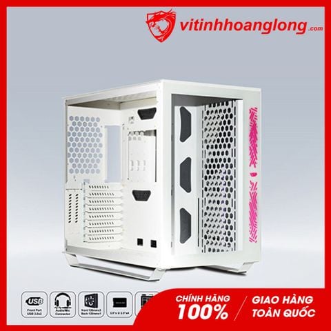  Vỏ Case máy tính Vsp Erog ES5 White Trong suốt, Có Sẵn panel LED ARGB 