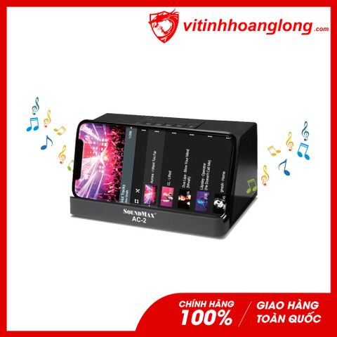  Loa Bluetooth Soundmax AC-2 Wireless 2.0 BLT 4.2 kiêm sạc không dây 