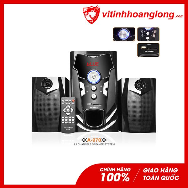 Loa Bluetooth Soundmax A-970 2.1 BLT 4.0 Kèm Remote