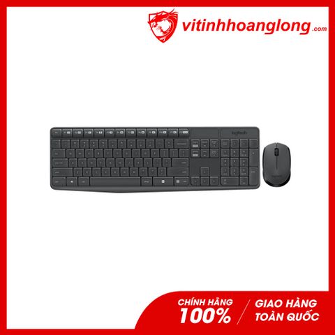  Combo Phím chuột không dây Logitech MK235 Chính Hãng (Xám) 