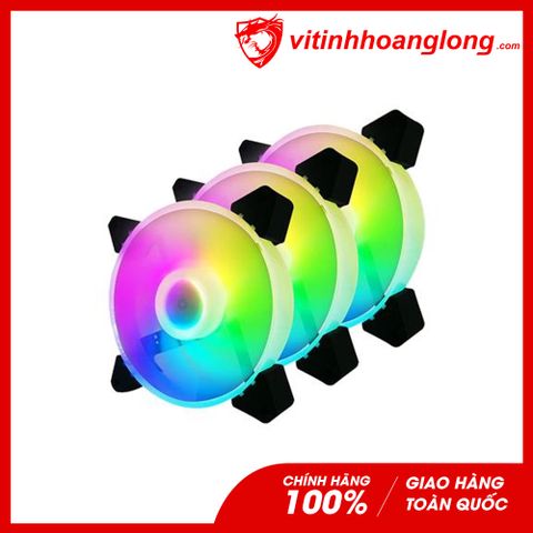  Bộ kit 3 fan Vsp V209B LED RGB (01 Hộp có 3 Fan/Hub/Remote) 