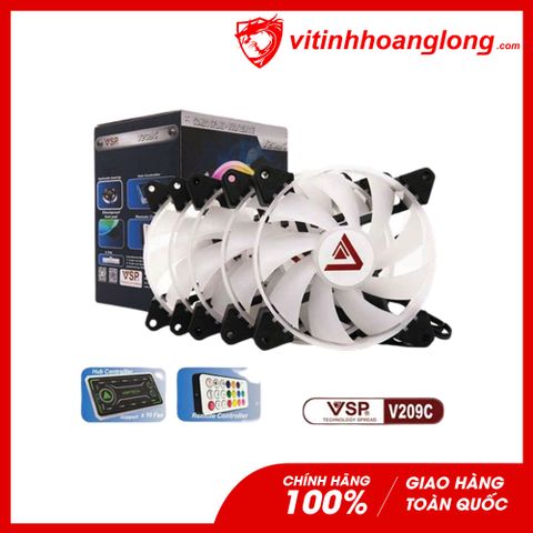  Fan case Vsp V209C ARGB 12cm Pack 5 Fan (Hub + Remote) 