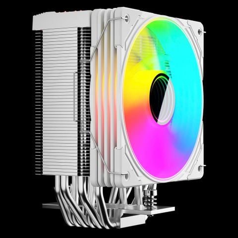  Tản nhiệt khí CPU CoolMoon GT600 ARGB | Hiển thị nhiệt độ, Trắng 