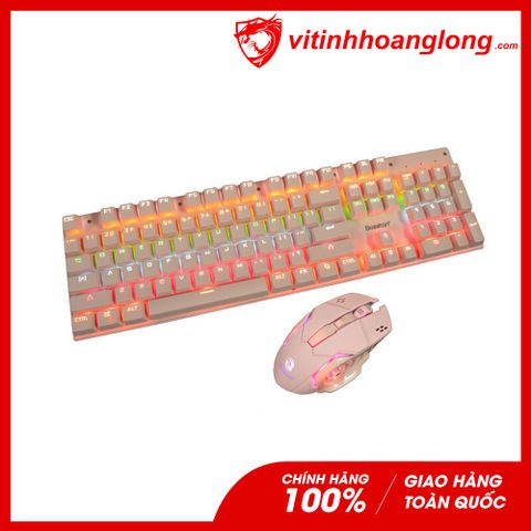  Combo phím chuột Bosston EK9350 Queen Pink Chính Hãng (Hồng) 