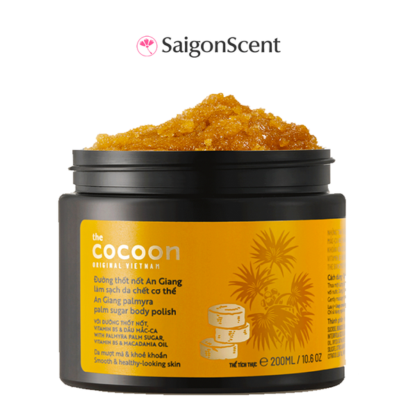 Tẩy tế bào chết toàn thân đường thốt nốt The Cocoon An Giang Palmyra Palm Sugar Body Polish 200mL
