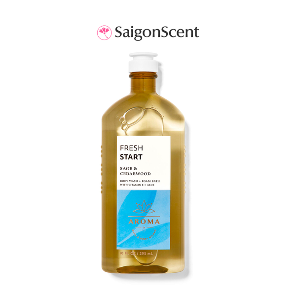 Sữa tắm thư giãn Bath & Body Works Aromatherapy Shower Gel FRESH STAR 295mL | Sage + Cedarwood