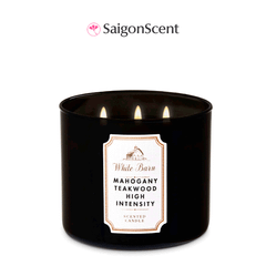 Nến thơm 3 bấc Bath & Body Works Mahogany Teakwood High Intensity 411g