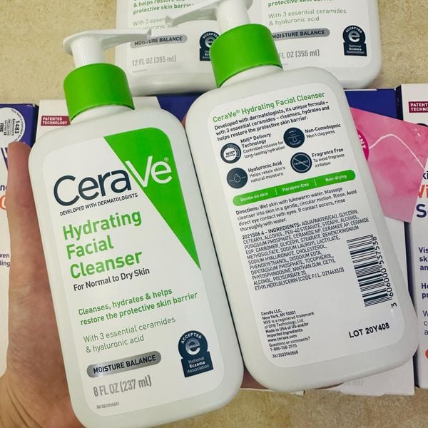 Sữa rửa mặt không bọt cho da thường | da khô CeraVe Hydrating Facial Cleanser 237mL