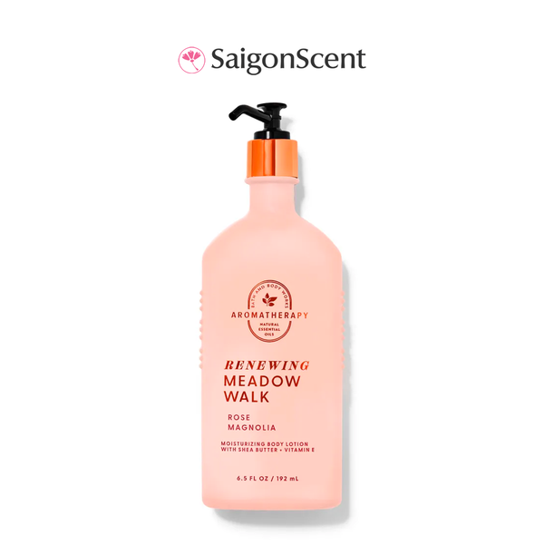 Sữa Dưỡng Thể Bath & Body Works Aromatherapy Body Lotion RENEWING MEADOW WALK Rose + Magnolia 192mL