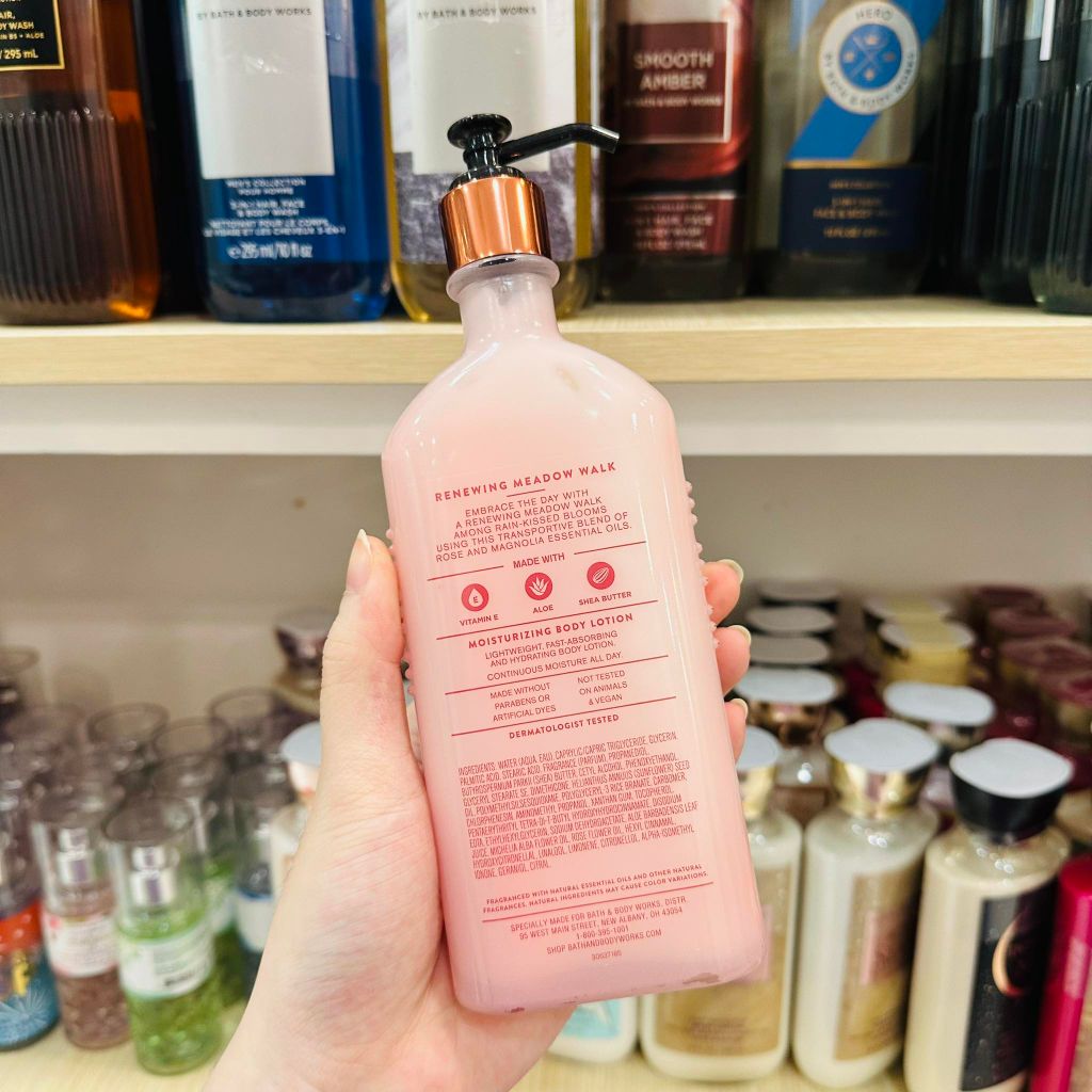 Sữa Dưỡng Thể Bath & Body Works Aromatherapy Body Lotion RENEWING MEADOW WALK Rose + Magnolia 192mL