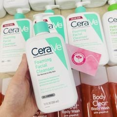 MẪU MỚI NĂM 2024 Sữa rửa mặt cho da thường/da dầu CeraVe Foaming Facial Cleanser 355mL
