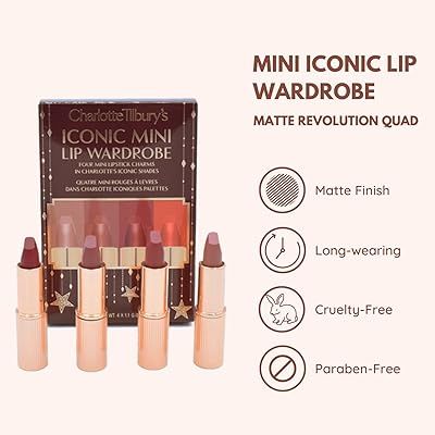 SET Son MINI Charlotte Tilbury Iconic Lip Wardrobe