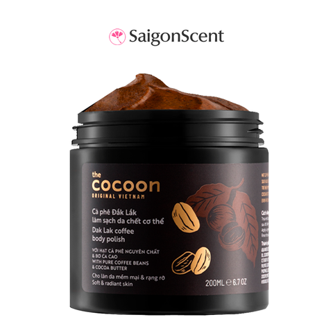 Tẩy tế bào chết toàn thân hạt cà phê The Cocoon Dak Lak Coffee Body Polish 200ml