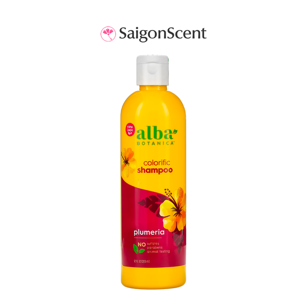 Dầu gội cho tóc nhuộm Alba Botanica Colorific Shampoo Plumeria 355mL