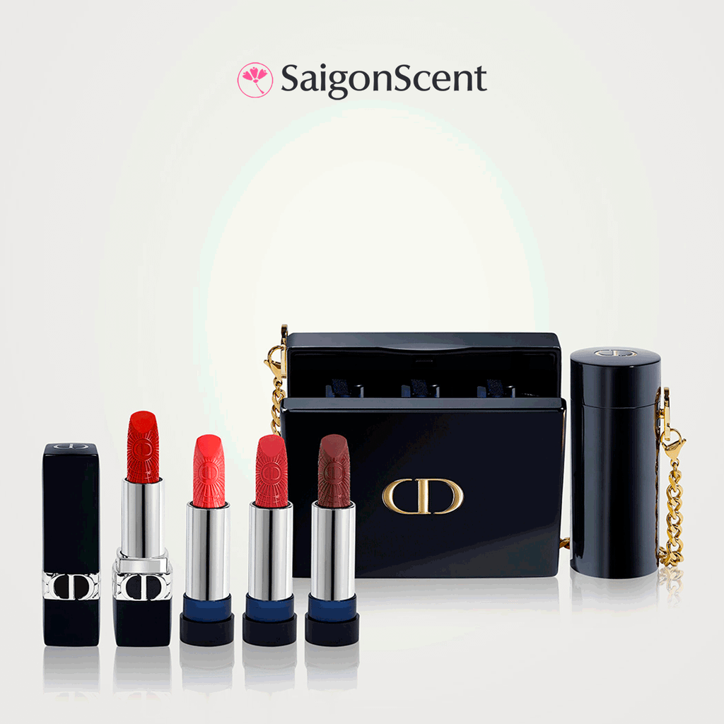 Gift set son & ví cầm tay Rouge Dior Minaudière Clutch and Lipstick Set