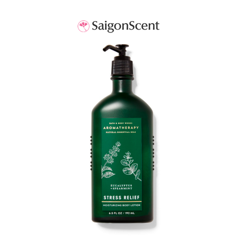 Sữa dưỡng thể Bath & Body Works Aromatherapy Body Lotion STRESS RELIEF 192mL | Eucalyptus + Spearmint