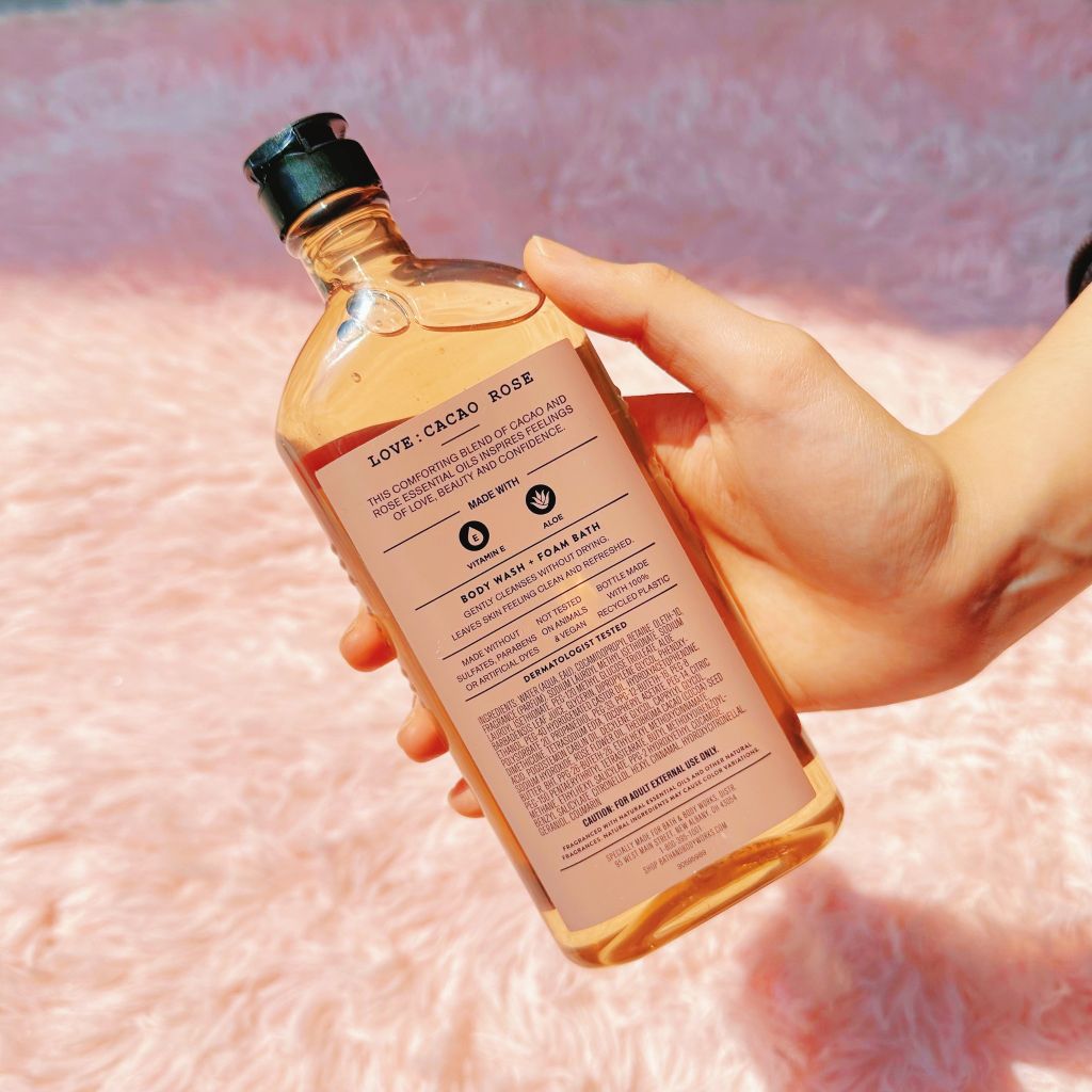 Sữa tắm thư giãn Bath & Body Works Aromatherapy LOVE | Cacao, Rose 295mL