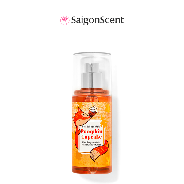 Xịt thơm toàn thân Bath & Body Works Body Mist PUMPSKIN CUPCAKE 75mL | TRAVEL SIZE