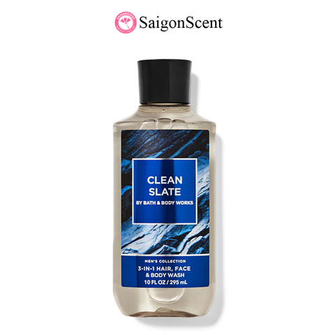 Sữa tắm gội cho nam Bath & Body Works Body Wash 3-in-1 CLEAN SLATE 295mL