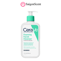 MẪU MỚI NĂM 2024 Sữa rửa mặt cho da thường/da dầu CeraVe Foaming Facial Cleanser 355mL