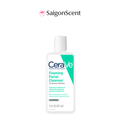 Sữa rửa mặt cho da thường/da dầu CeraVe Foaming Facial Cleanser 87mL