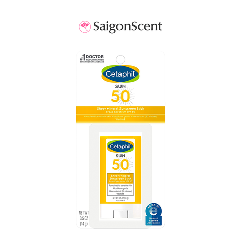 Sáp chống nắng vật lý Cetaphil Sheer Mineral Sunscreen Stick SPF 50 14g