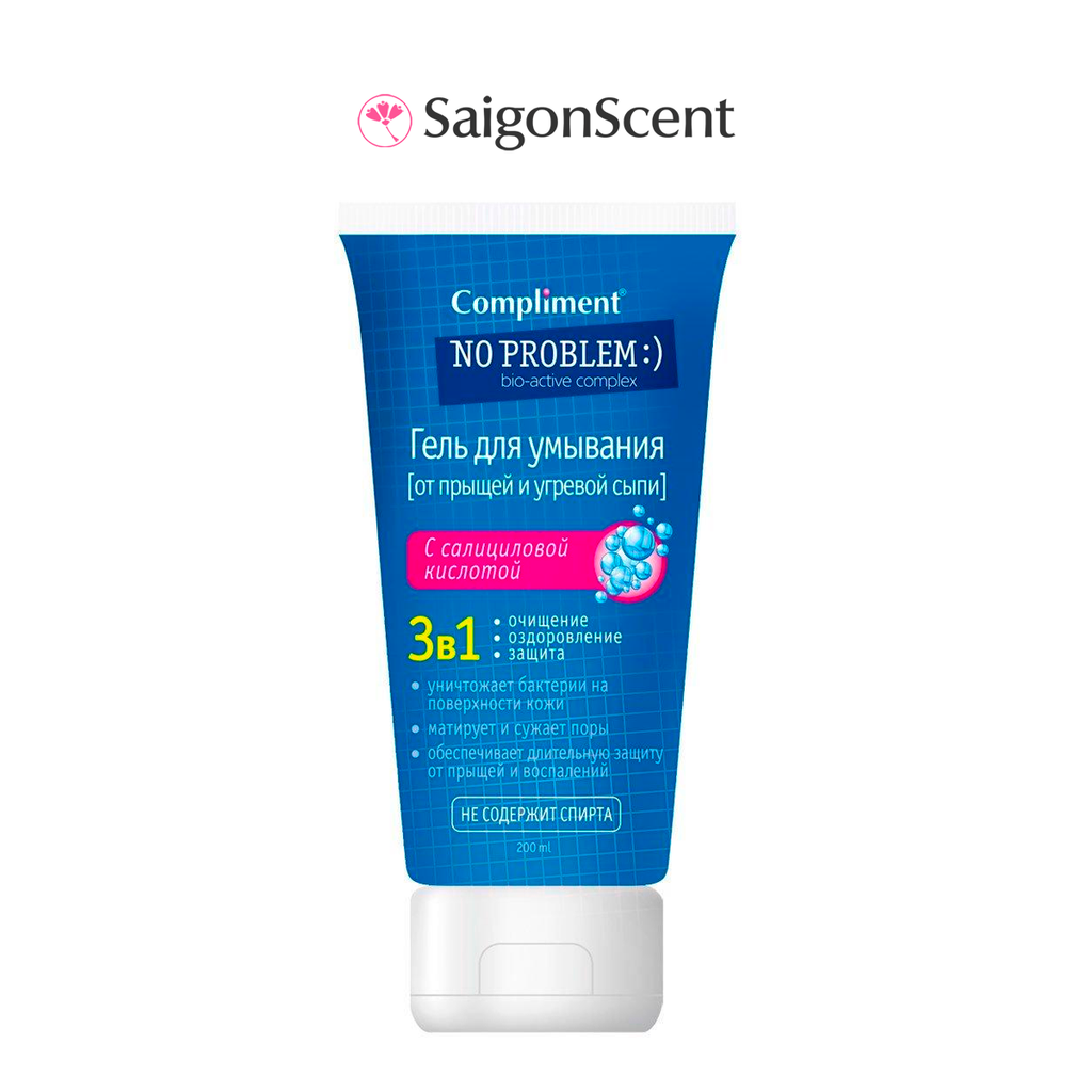 Sữa rửa mặt da dầu & mụn Compliment No Problem 3 in 1 200mLSữa rửa mặt ...