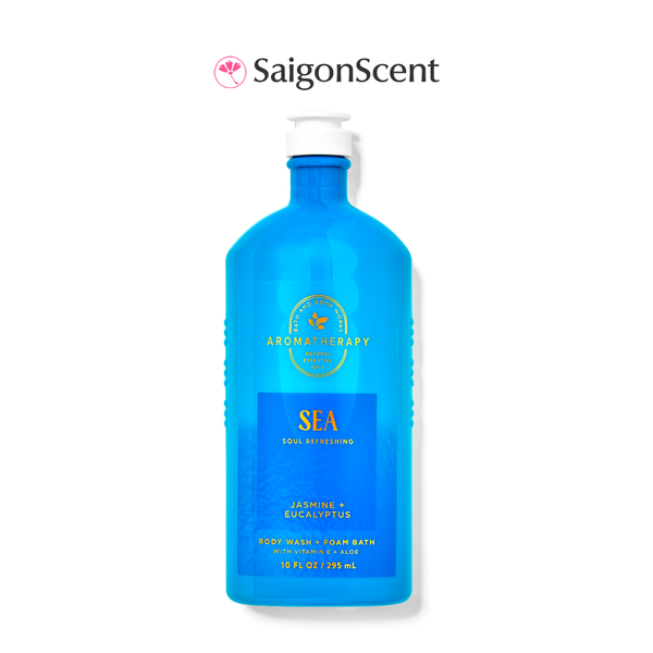 Sữa tắm thư giãn Bath & Body Works Aromatherapy Shower Gel SEA 295mL | Jasmine + Eucalyptus