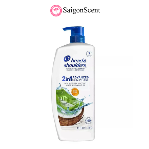 Dầu gội nha đam và dầu dừa Head & Shoulder 2 in 1 Advanced Scalp Care 1.18L