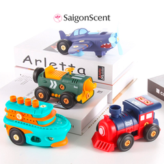 Bộ đồ chơi đa phương tiện DIY Vintage Transportation