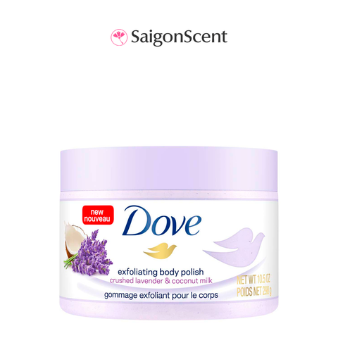 Tẩy tế bào chết cơ thể Dove Exfoliating Body Polish LAVENDER & COCONUT MILK 298g