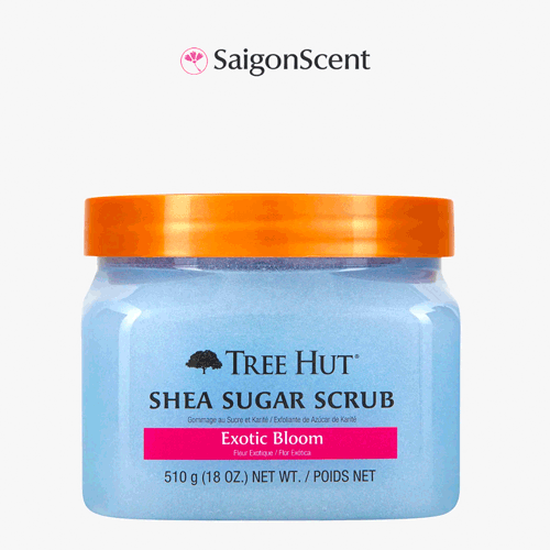 Tẩy tế bào chết cơ thể hương hoa Tree Hut Shea Sugar Scrub Exotic Bloom 510g