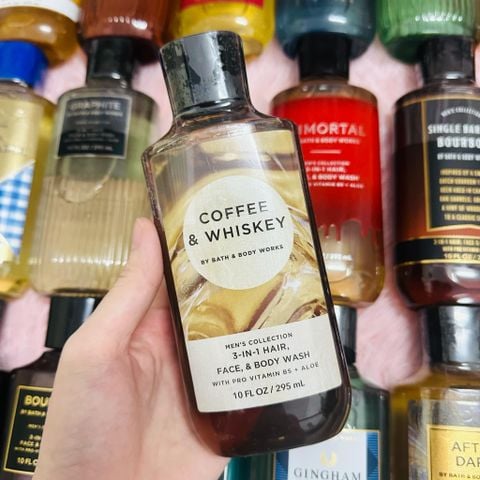 Sữa tắm gội cho nam Bath & Body Works Body Wash 3-in-1 COFFEE & WHISKEY 295mL