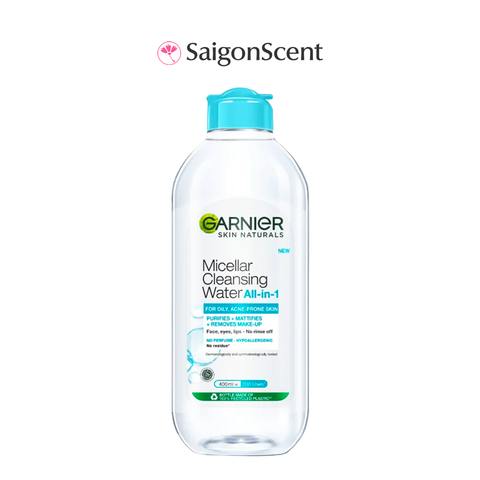 Nước tẩy trang cho da dầu mụn Garnier Micellar Cleansing Water All-in-1 For Oily, Acne-Prone Skin 400mL