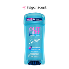 Lăn khử mùi dạng sáp Secret pH Balancing Minerals 48HR Clear Gel | Completely Clean 73g