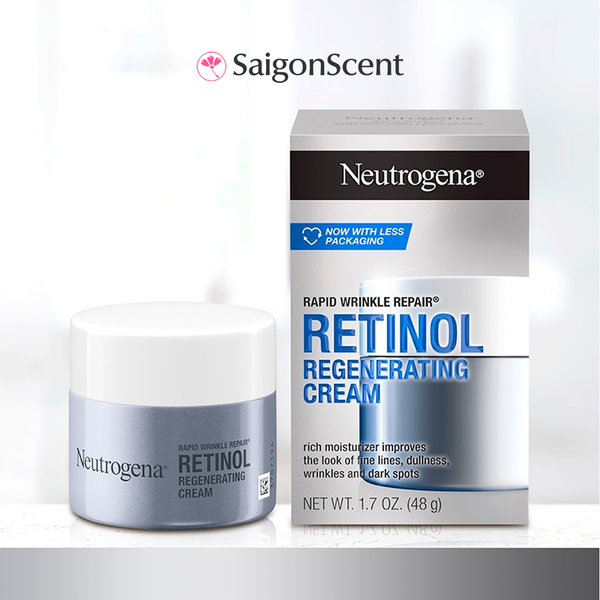 MẪU MỚI | Kem dưỡng ẩm chống lão hoá Neutrogena Rapid Wrinkle Repair Retinol Regenerating Cream 48g