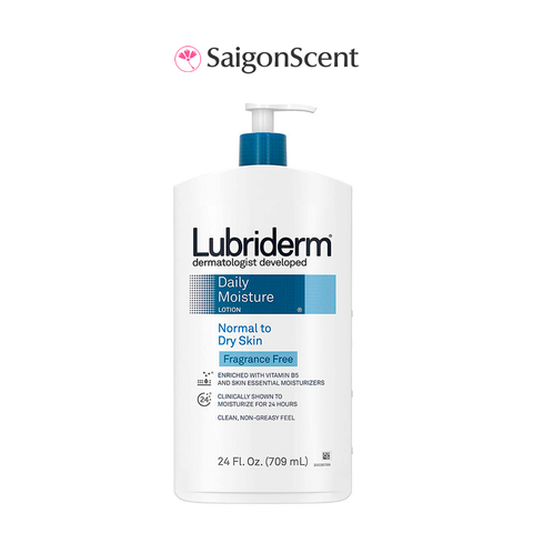 Dưỡng thể toàn thân không hương liệu Lubriderm Daily Moisture Lotion Normal to Dry Skin 709mL