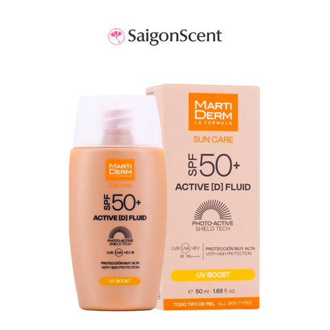 Kem chống nắng quang phổ rộng bảo vệ cường độ cao MartiDerm Active [D] Fluid SPF 50+ 50mL