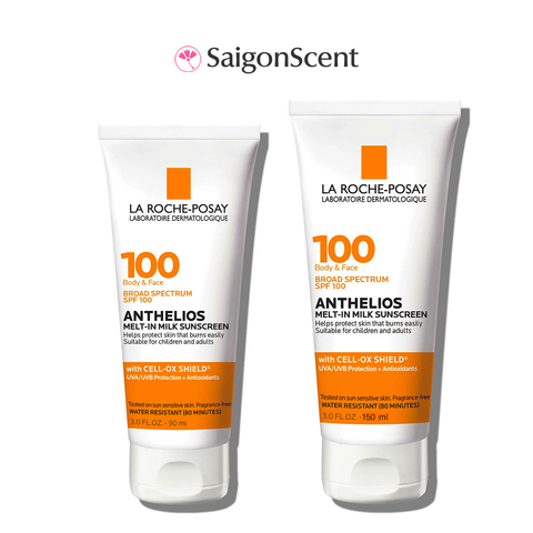 Kem chống nắng cho mặt và toàn thân La Roche-Posay Anthelios Melt-In Milk Sunscreen SPF 100 90mL & 150mL