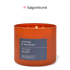 Nến thơm 3 bấc Bath & Body Works Coffee & Whiskey 411g