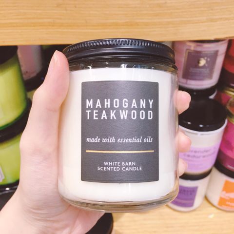 Nến thơm 1 bấc Bath & Body Works Mahogany Teakwood 198g